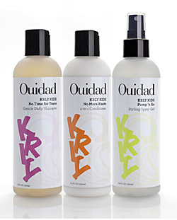 Ouidad KRLY Kids Easy Curls Shampoo, Conditioner and Styling Gel for Kids with Curly Hair